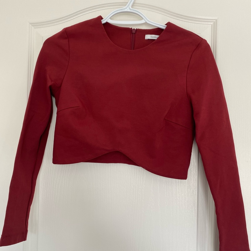 Talula aritzia long sleeve crop top, size small